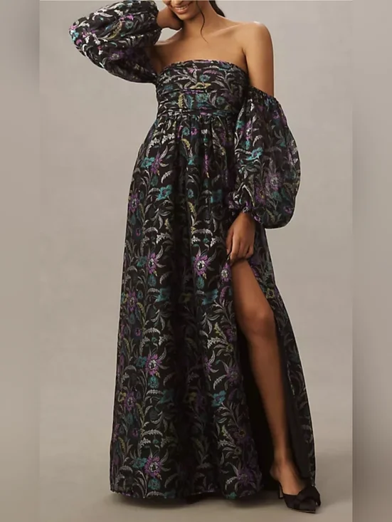 Anthropologie BHLDN Alissa Organza Maxi Dress. Gown - Picture 1 of 5